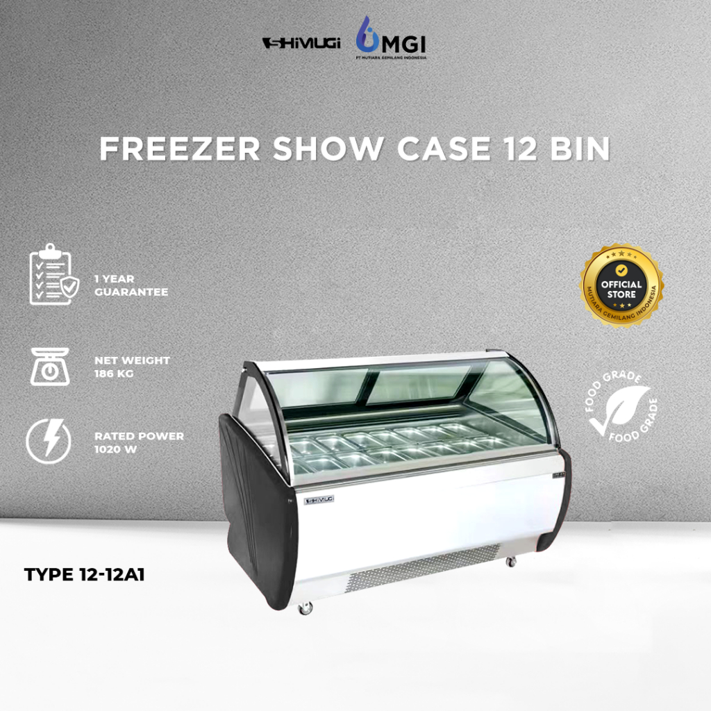 Machine Freezer Showcase 12 12 A1 Mesin Pajangan Es Krim Gelato PT MGI MutiaraGemilangId