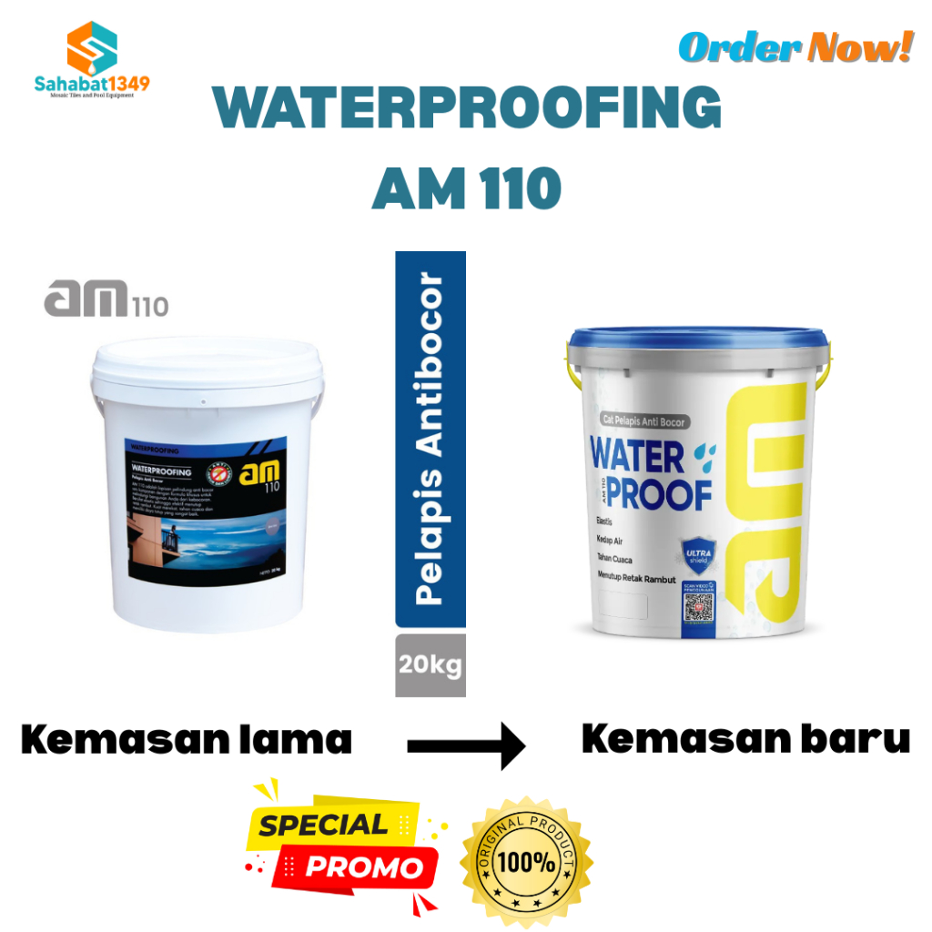 Cat Waterproofing Cat Dinding Anti Bocor Cat Dinding Anti Jamur Cat Dinding Terbaik AM 110 Kemasan 2