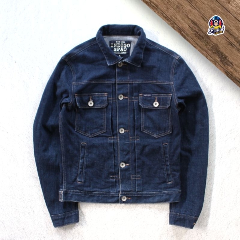 Indigo Spao Selvedge Type II StretchTrucker Denim/Jeans Jacket