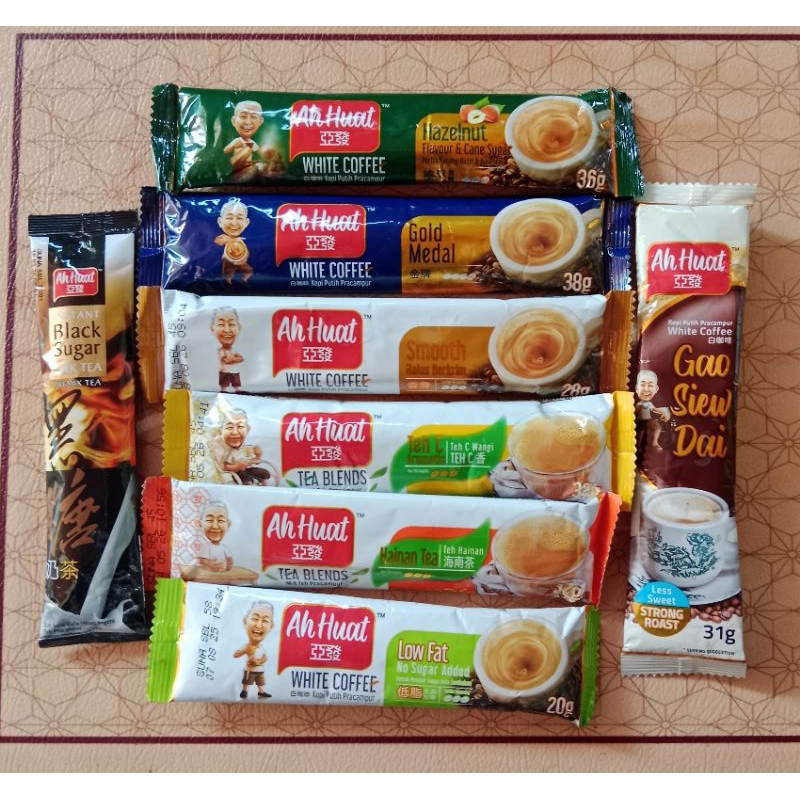 

Ah Huat White Coffee ECERAN Extra Rich/Hazelnut/Smooth/Gold Medal/Kopitiam/Hainan Tea/Low Fat No Sugar