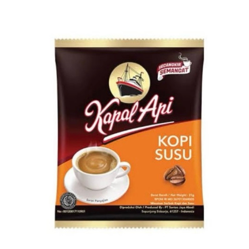

Renceng Kopi Kapal Api Susu Isi 10 Sachet