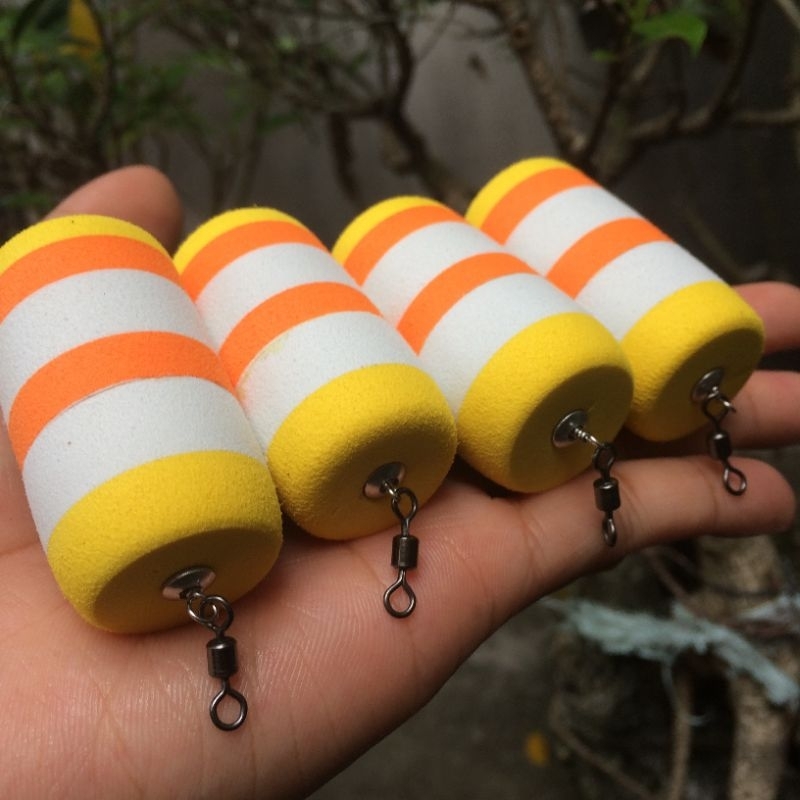 HAB - Plampung Timah / Popping Cork Float 10g 15g 20g + Sabiki Pintil 2Pcs Untuk Casting Baby Gt Pin
