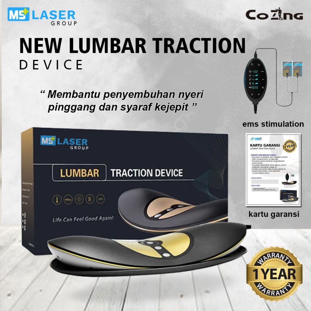 DR NEW Lumbar Traction device MS Lumbar alat terapi kesehatan fisioterapi punggung & pinggang bergar