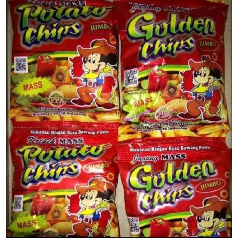 

SNACK jadul chip/ golden chip 1 renteng isi 10 pcs