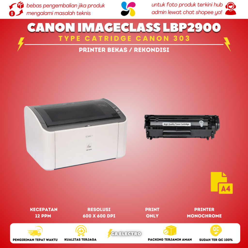 Printer Canon LBP2900 Mono | Printer hitam putih cocok untuk print resi