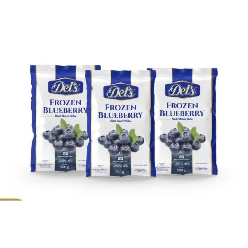 

Del's -Frozen Fruit /Frozen blueberry beku -500 gram
