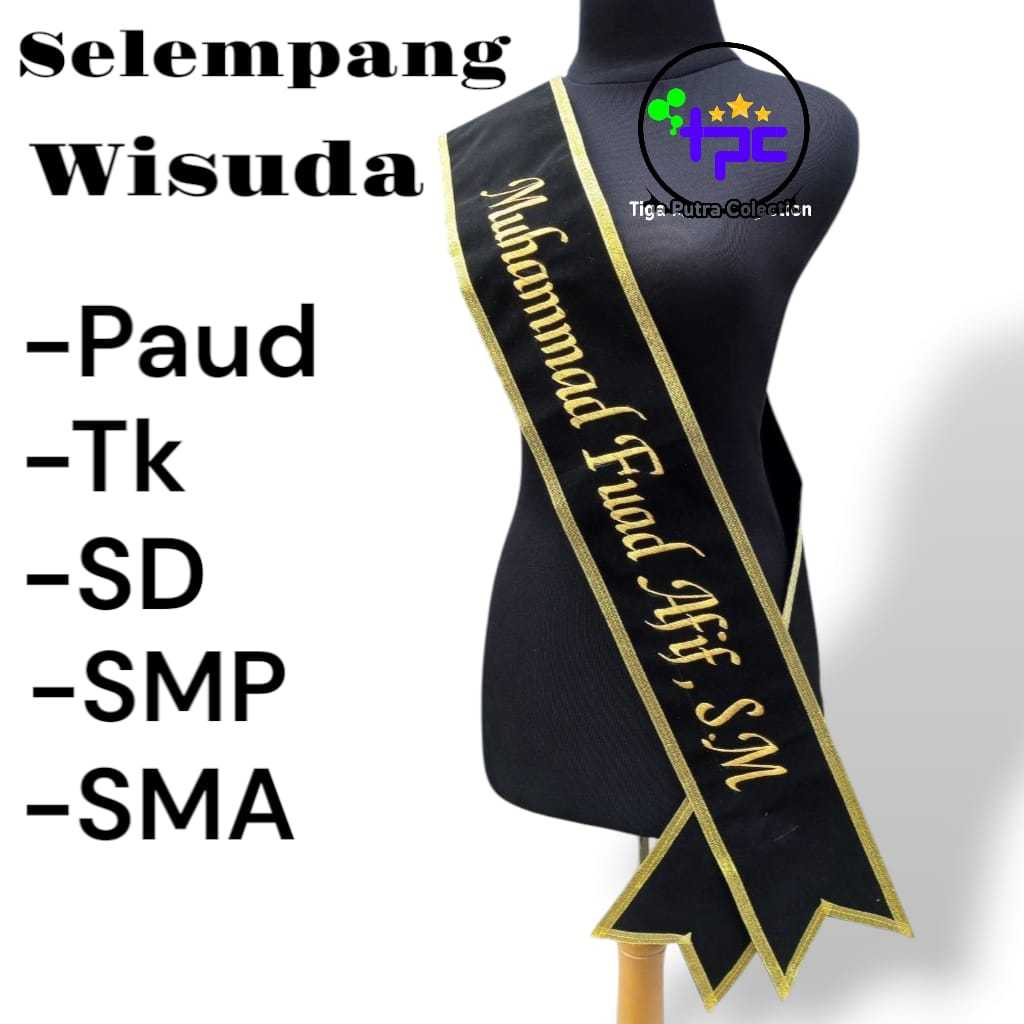 Selempang Wisuda Anak TK PAUD SD Selempang SELEMPANG SLEMPANG WISUDAAnak Request Nama