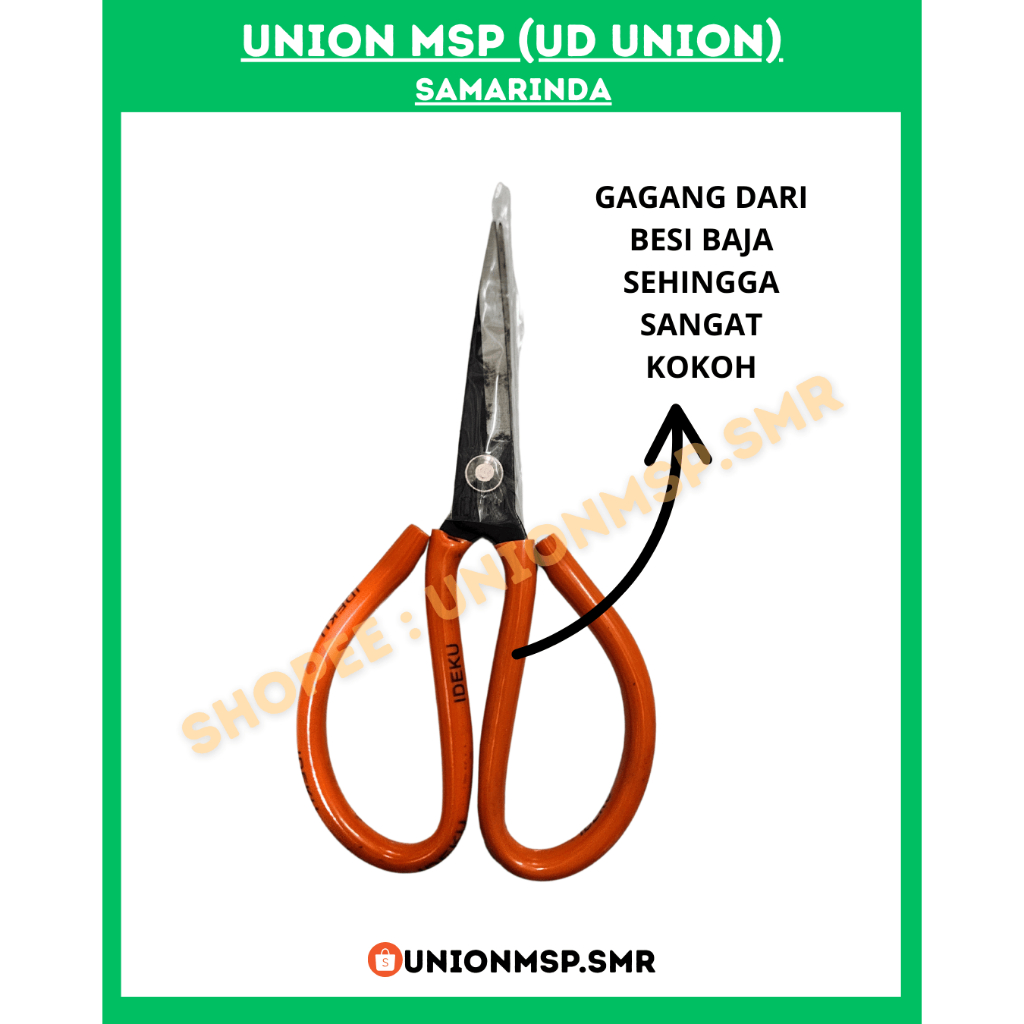 

IDEKU GUNTING KAIN GAGANG BESI BAJA | Gunting Serbaguna Jahit Kain Kulit Kertas