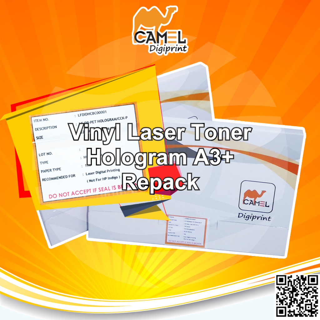 

Camel Sticker Vinyl Hologram Pelangi Rainbow Laser Holographic A3+ Stiker Digiprint Laser Toner Label Kemasan Anti Air - Repack 20