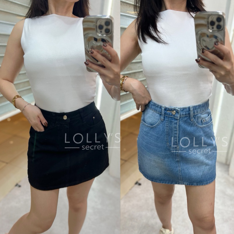 basic Denim skirt A25004