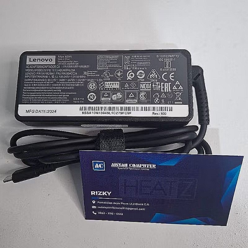 Laptop Adaptor Yoga C940-14 C940-14IIL - 65W USB-C Original power charger laptop