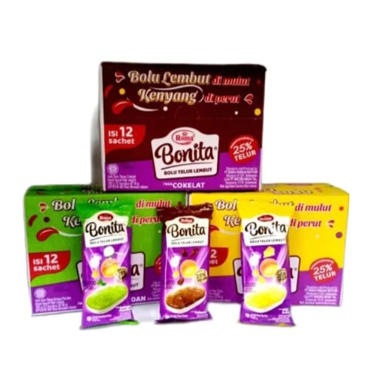 

ROMA BONITA BOLU TELUR LEMBUT / 1 BOX ISI 12 PCS