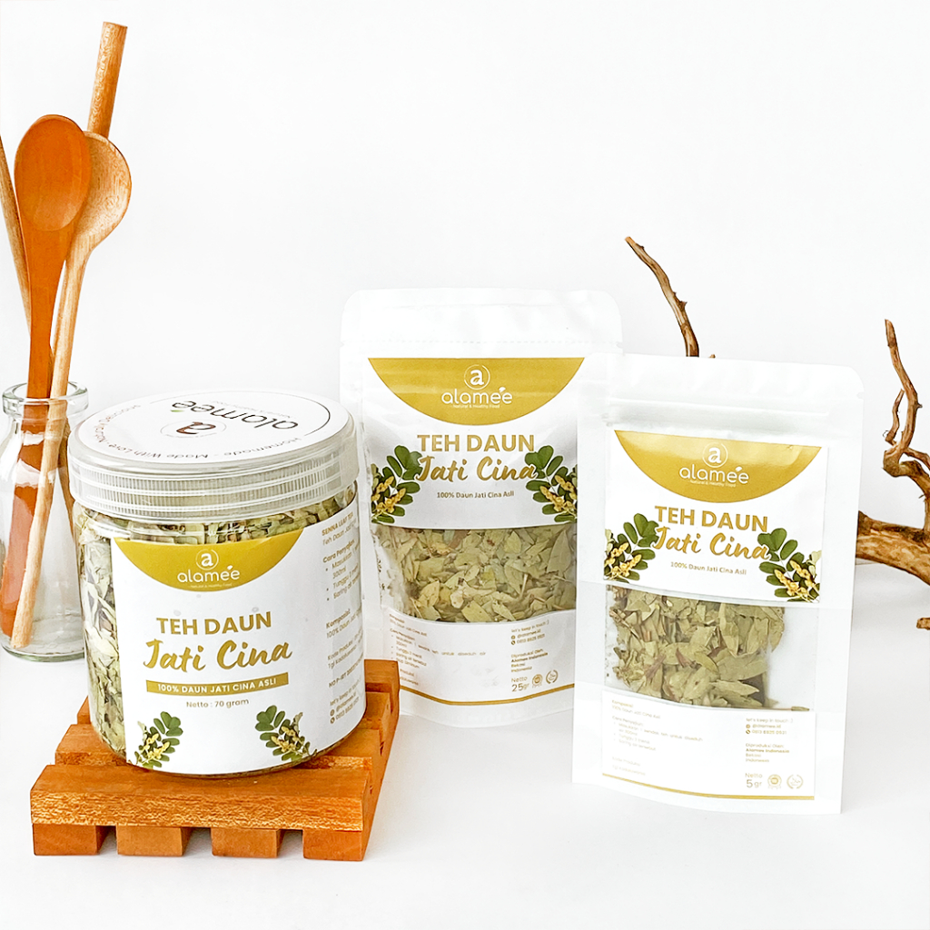 

ALAMEE Teh Daun Jati Cina Senna Leaf Tea Herbal Alami Organik Dried Flower