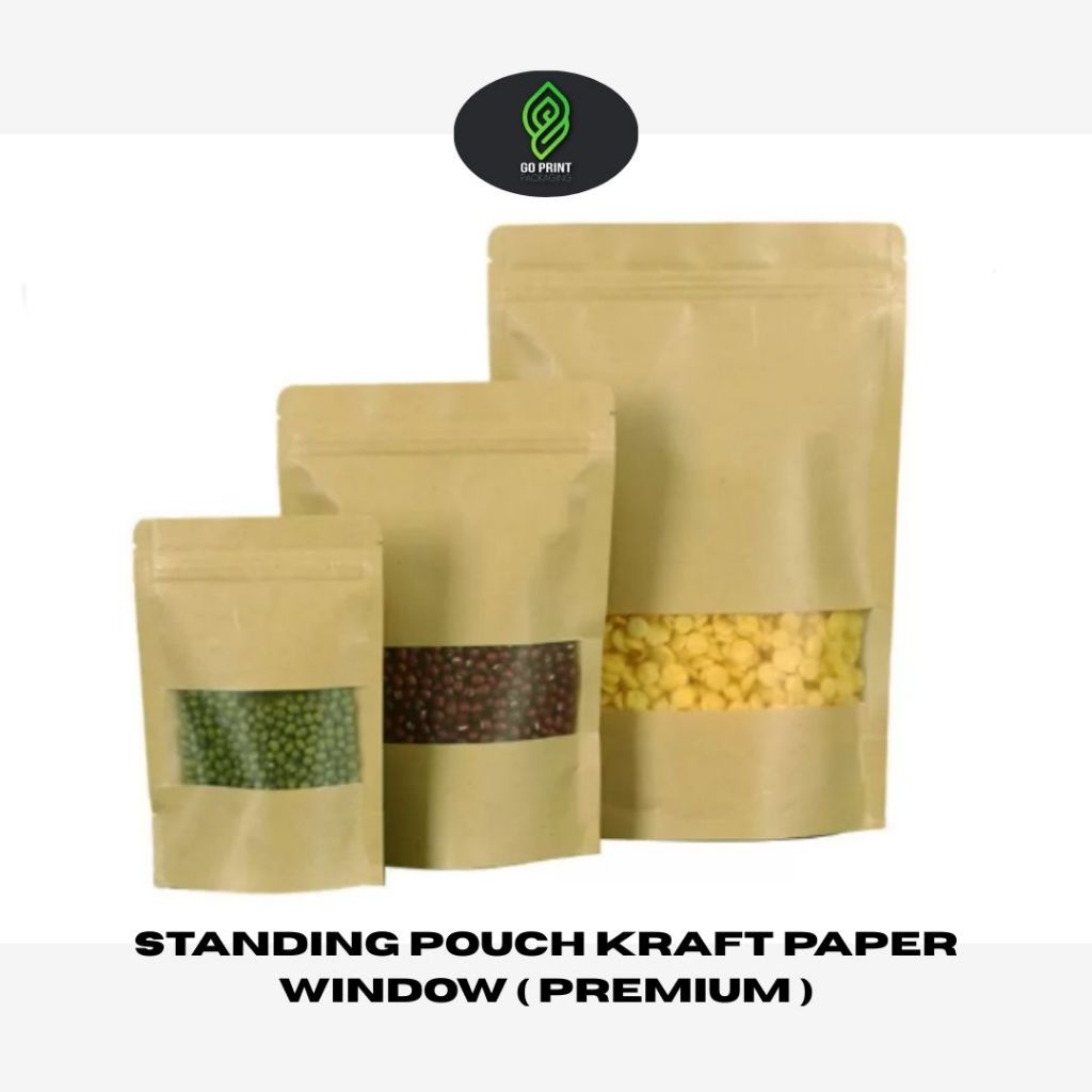 Standing Pouch Kraft Paper Window (Premium)