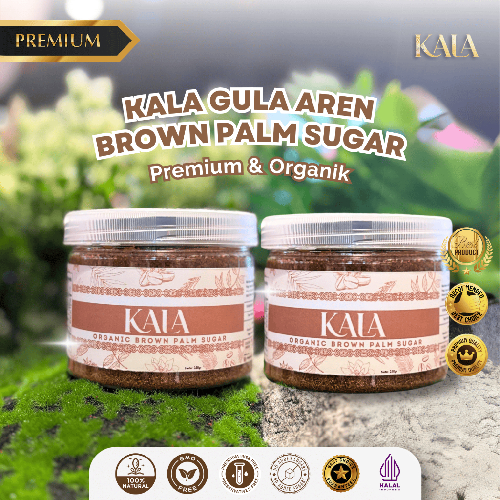 

KALA Indonesia Bundle Gula Aren Murni Organik 100% | Premium Brown Palm Sugar 250g x 2