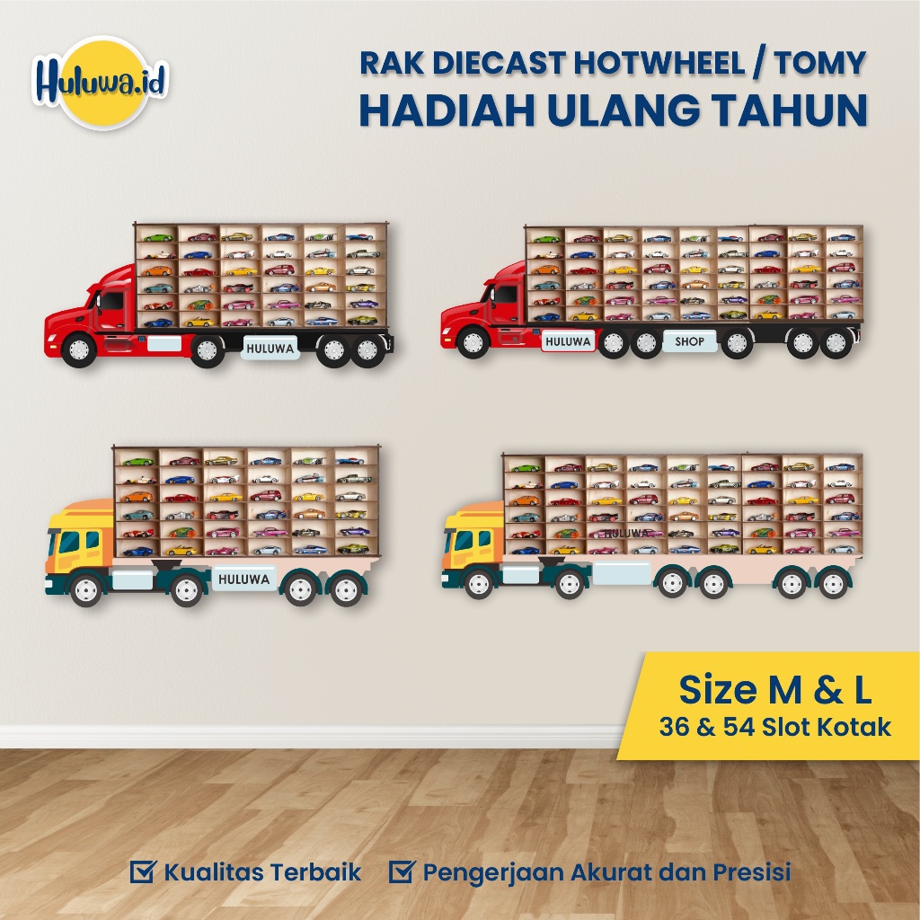Rak Diecast 1:64 Akrilik / Rak Hotwheels Dinding Akrilik / Rak Diecast Hot Wheels 1:32 1:24 / Rak Di