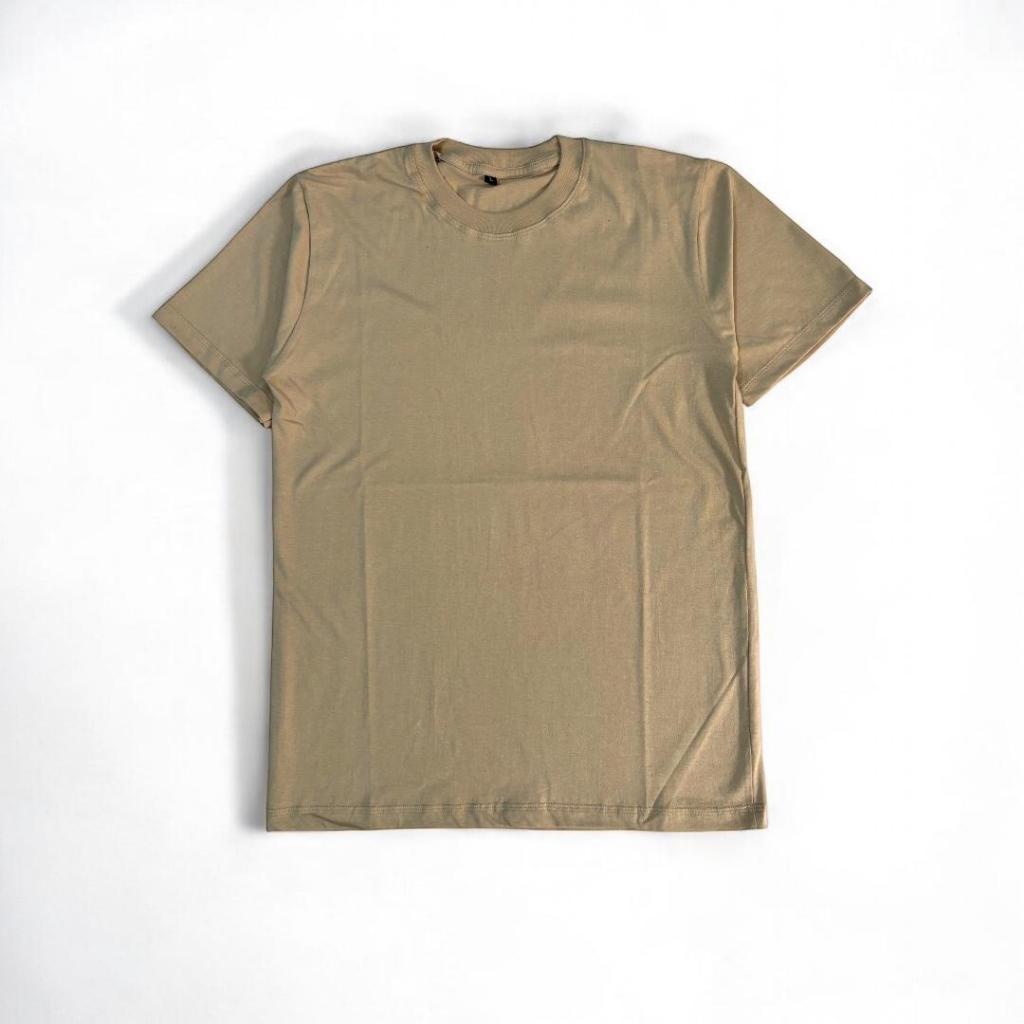 Kaos Polos Pendek Katun Coklat Susu | Unisex Dewasa