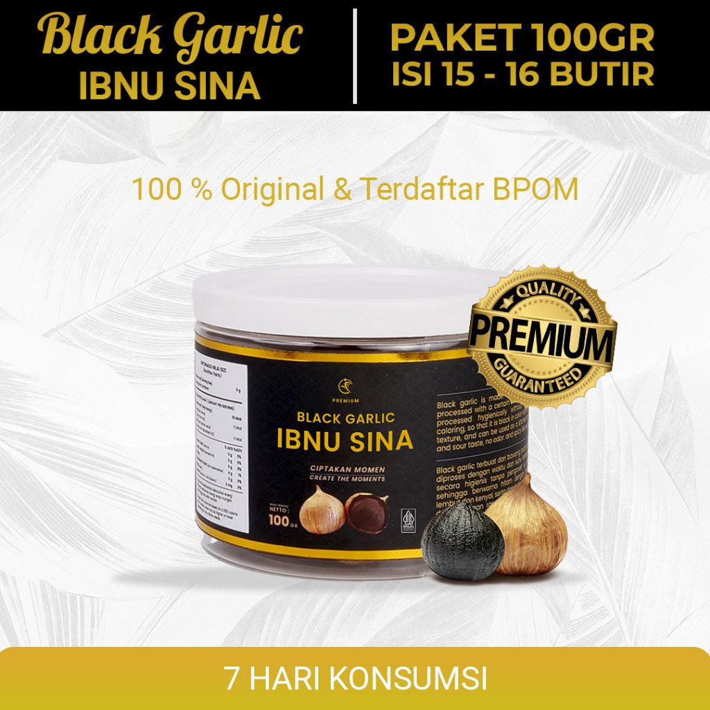 

Black garlic Tunggal Ibnu Sina 100gr - Bawang Hitam Tunggal Solo