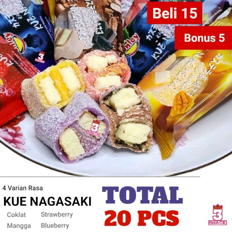 

RB KUE NAGASAKI & KUE SALJU MOCI VIRAL MIX RASA [ BELI 15 + BONUS 5 ]