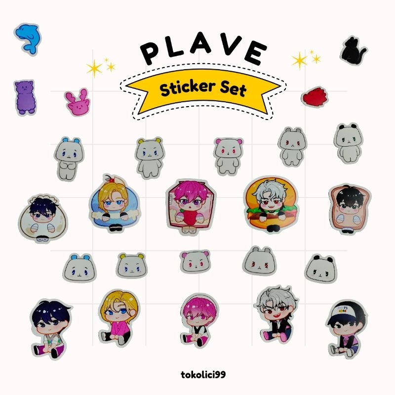 

PLAVE STICKER SET Vinyl doff (isi 5pcs)