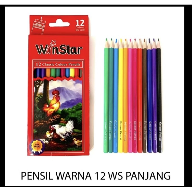 

Pensil Warna Panjang 1 set 12 warna Winstar