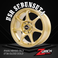 Velg Mobil Calya Ayla Air Ev Avanza Xenia Ring 14 Hsr Sebunsuta Pcd 4x100 4X114,3 Gold