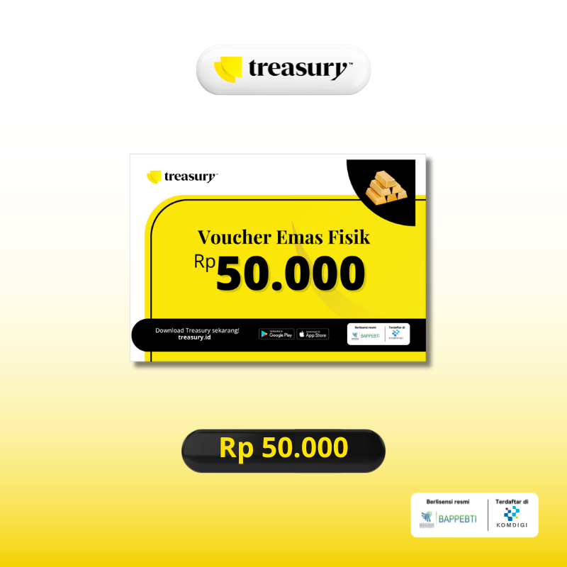 Voucher Emas Fisik Treasury Rp50,000