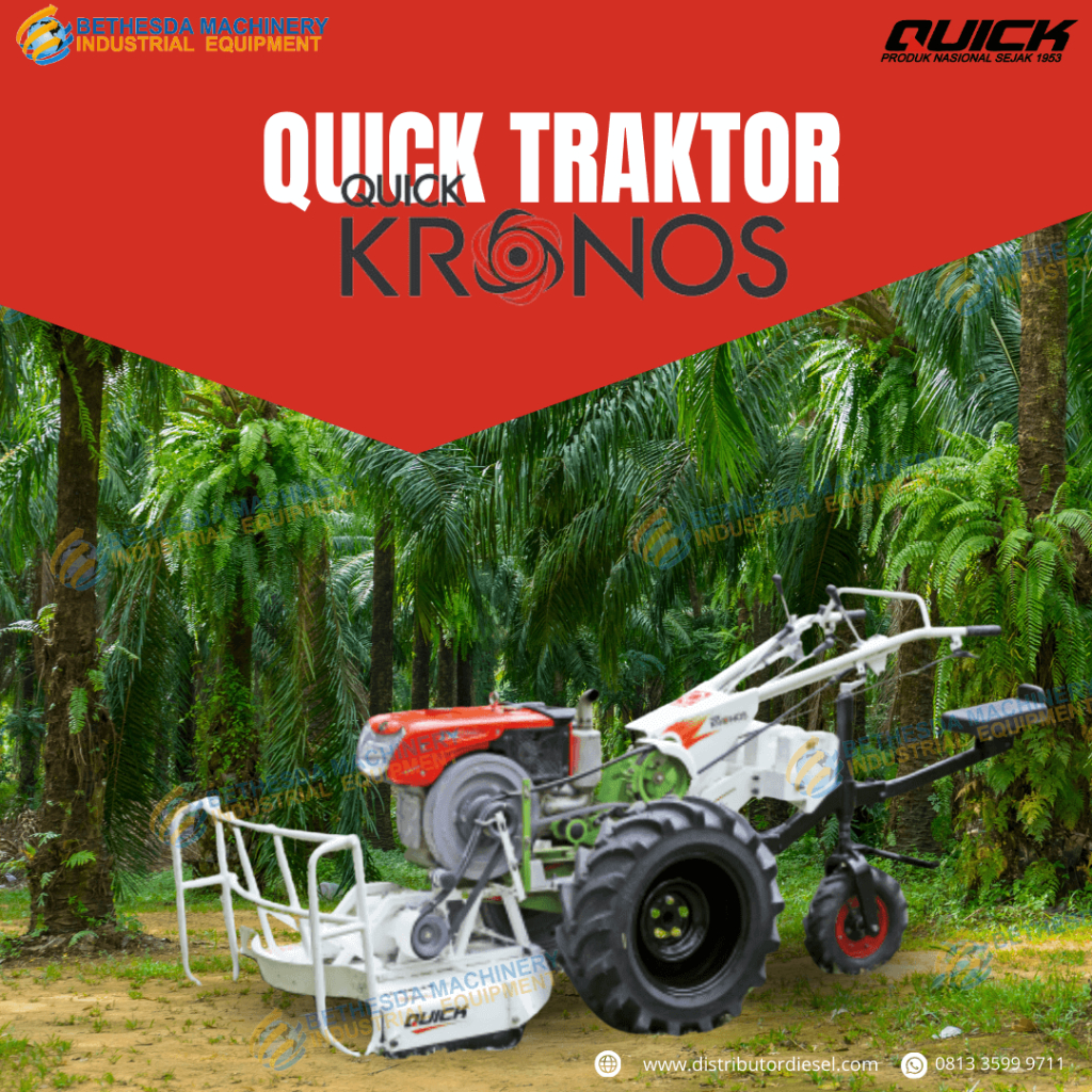 Traktor Quick Kronos Lengkap Diesel Kubota RD 110DI-2T - Mesin Potong Rumput Mower
