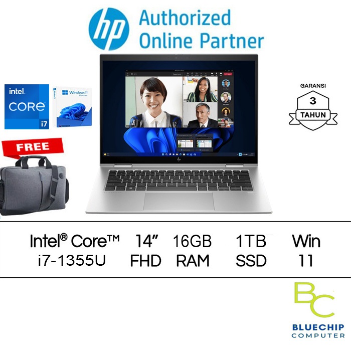 Laptop HP EliteBook x360 1040 G10 Core i7-1355U 16GB 1TB SSD 14" FHD IPS Touch Win11Pro