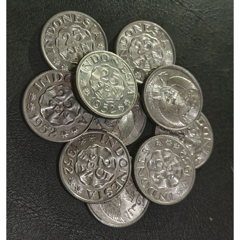 Koin Kuno Indonesia 25 Sen Almunium