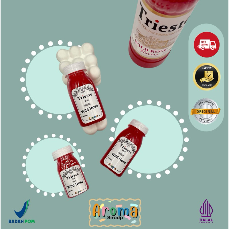 

Trieste Syrup - REPACK Sirup Trieste Wild Rose (100 ml - 75 ml - 30ml) Asli 100% ORIGINAL
