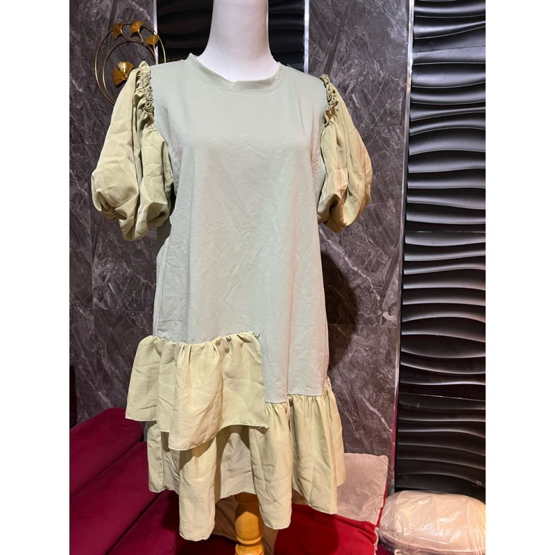 Dress Umpak HJ lengan balon BKK