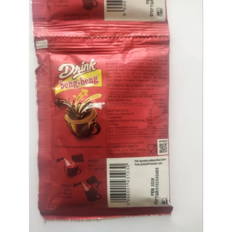 

MINUMAN BENG BENG DRINK ( 1 RENCENG) ISI 10 PCS X 30 GRAM