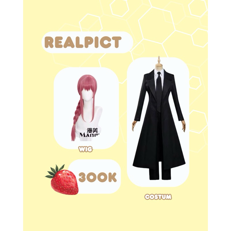 COSTUME+WIG MANMEI COSPLAY MAKIMA CHAINSAW MAN