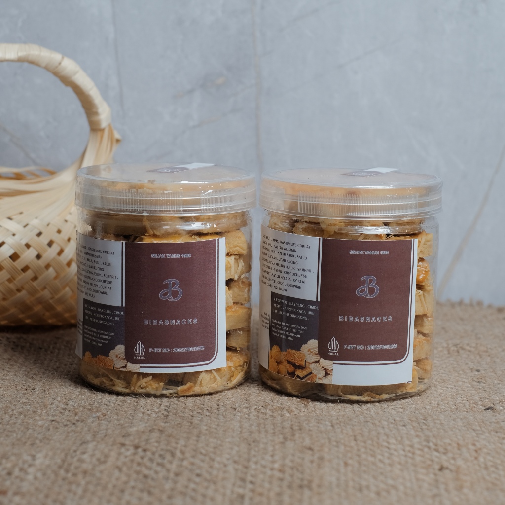 

Promo Paket 2 Toples Kue Kastengel Keju Biba snacks