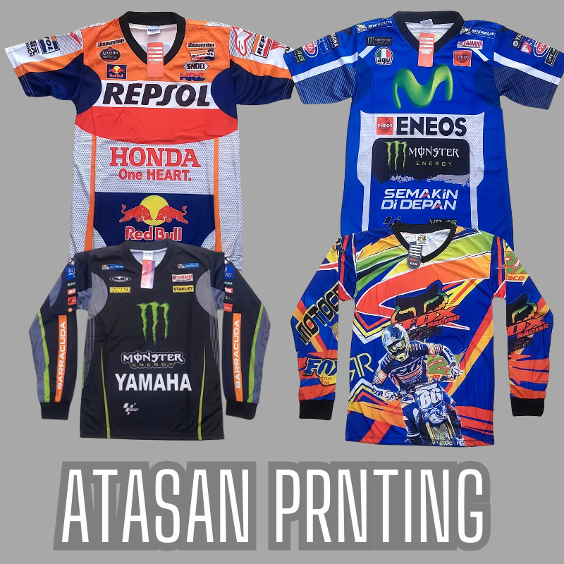 atasan jersey motor balap cross anak lengan panjang