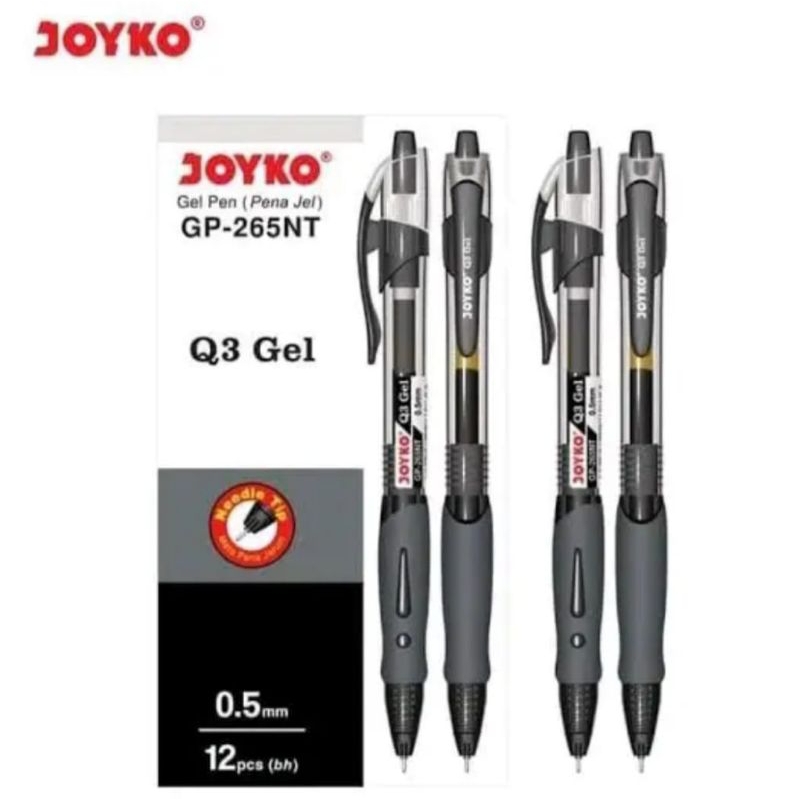 

pulpen Gel joyko Gp 265 Nt 0-5mm pena jell joyko tinta hitam Gel