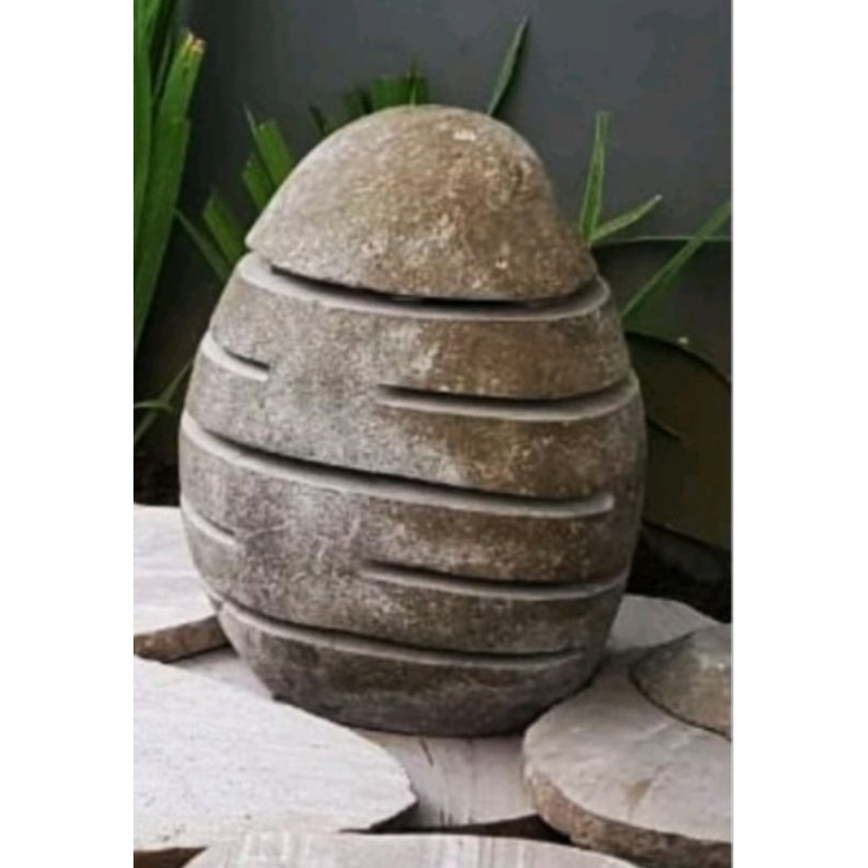 lampu hias batu kali/lampu taman minimalis