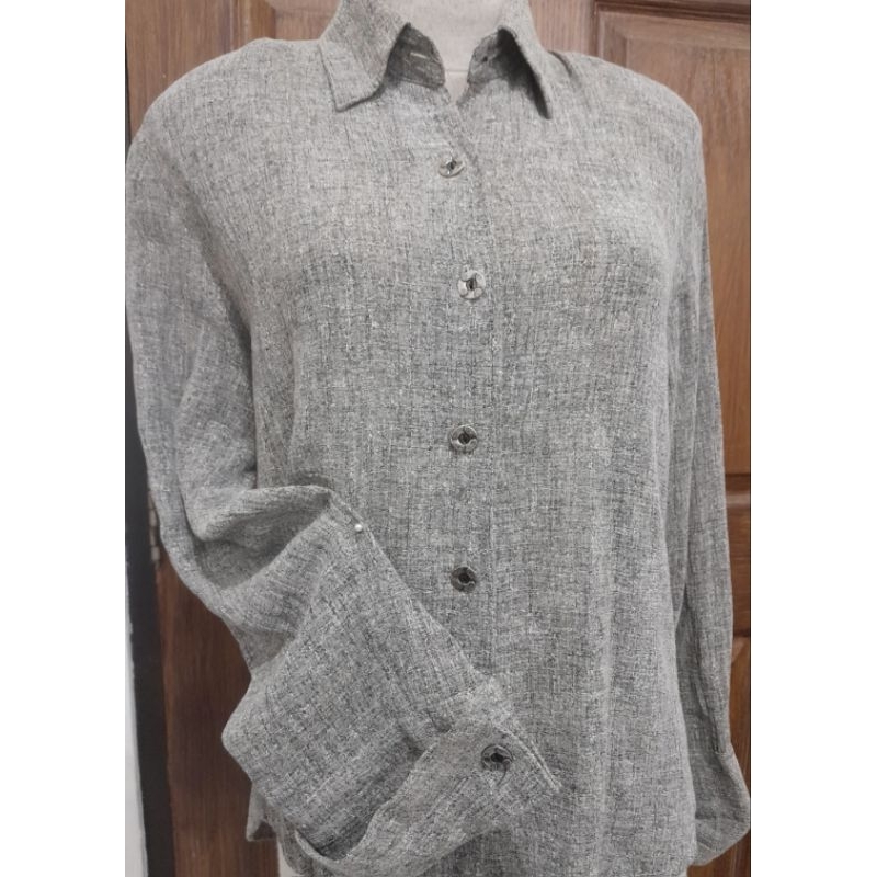 Kemeja/Blouse/Hem(R's Abu-abu)