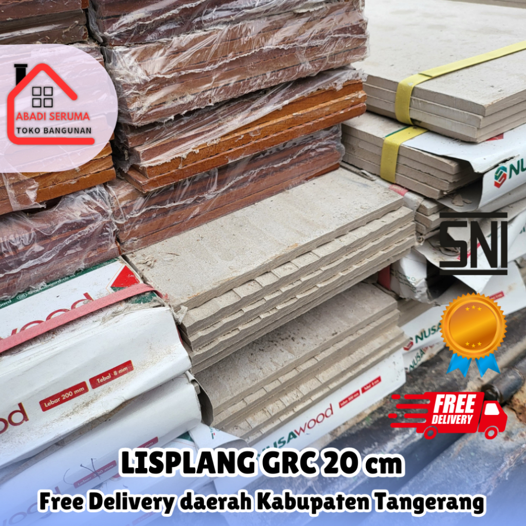 TERBAIK / LISPLANG GRC 20 CM / LISPLANK / LISTPLANG / SUPERPLANG GRC / SHERA PLANK / LISPLANG SNI / 