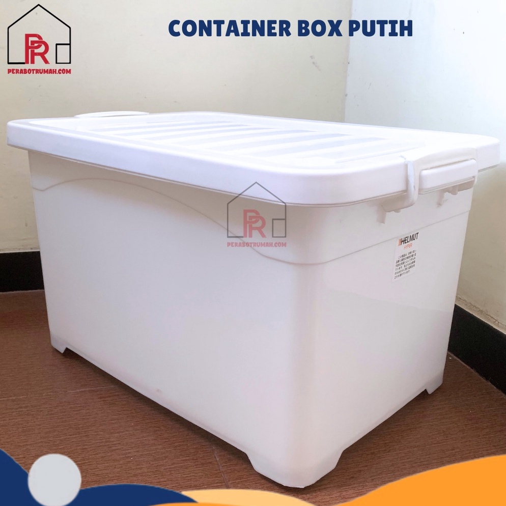 55 Stok Terbatas Container Full Putih 6L  Box Roda  Kotak penyimpanan besar  Container Box