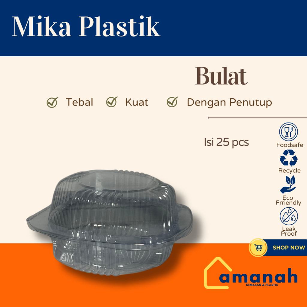 [25 PCS] Mika Plastik "LUX" / Mika Burger / Mika Donat