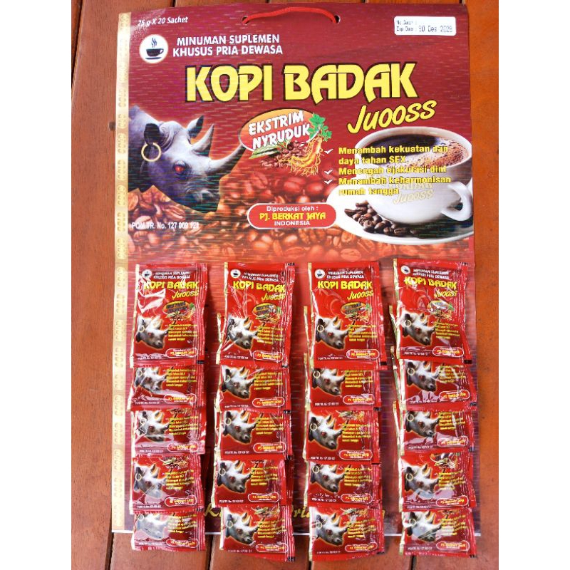 

Kopi Badak Khasiat Juooss 1 Hanger 20 Sachet