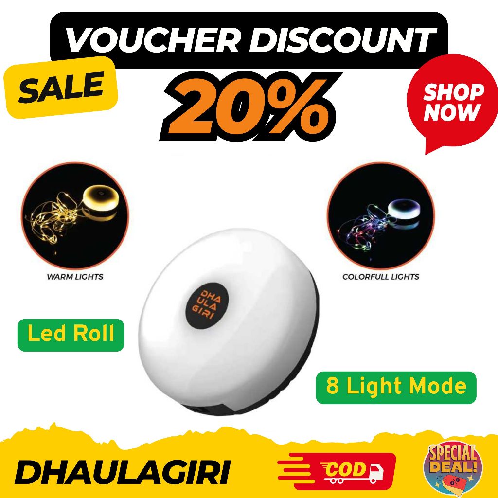 Dhaulagiri Multifunction LED Roll 10 m - Lampu Tenda LED - Lampu Hias Camping