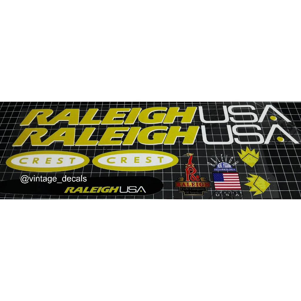 sticker sepeda RALEIGH USA CREST limited editon
