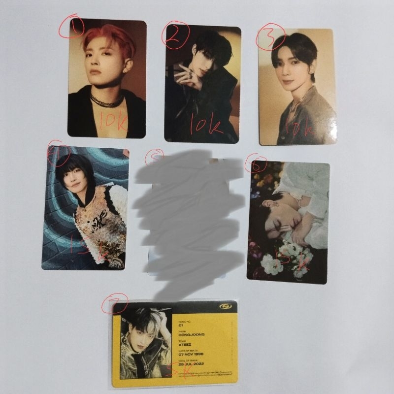 Photocard Ateez Hongjoong seonghwa mingi jongho wooyoung yeosang yunho san golden hour movement