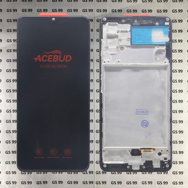 LCD SAMSUNG GALAXY A32 4G OLED + FRAME BLACK (BISA FINGERPRINT) SAMSUNG A325 A325F OLED ACEBUD