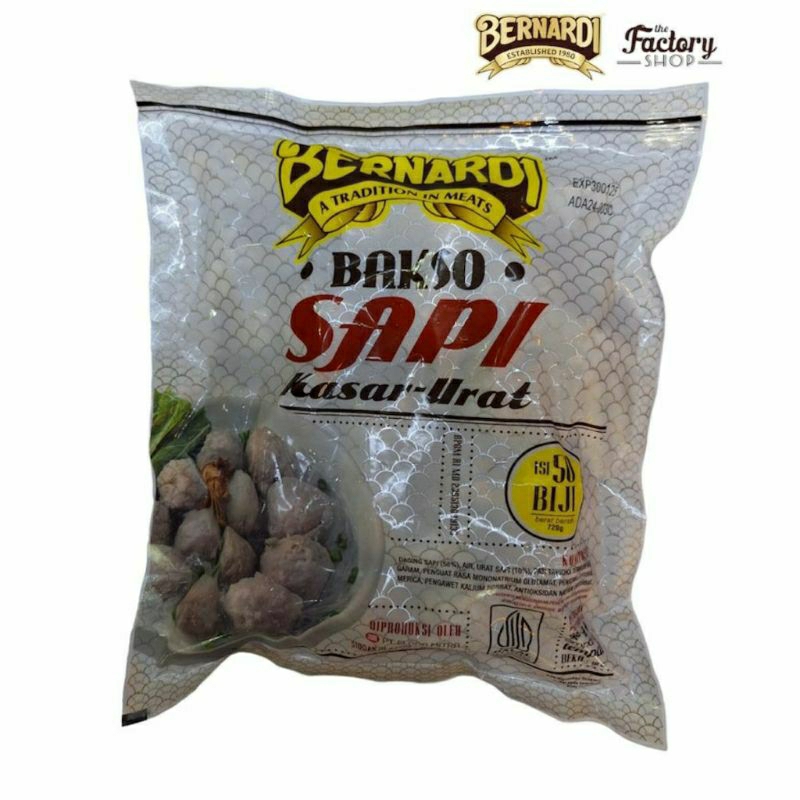 

Bernardi Bakso Sapi Kasar Urat 720g (50 pcs)