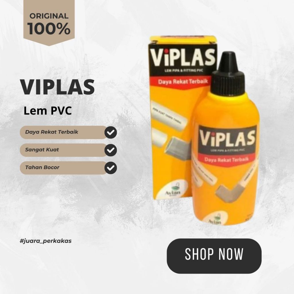 VIPLAS Lem Pipa PVC Lem Pipa Paralon