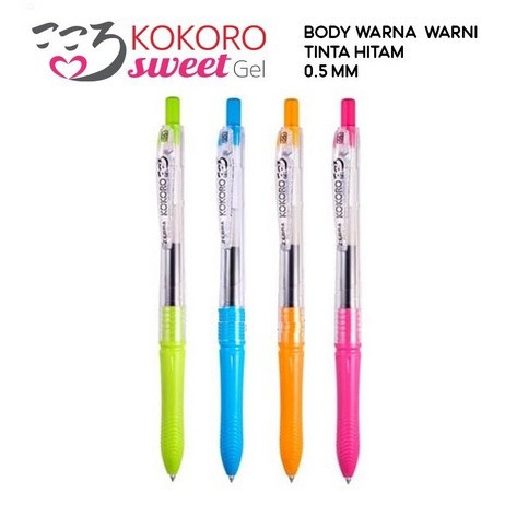 

ZEBRA - PENA / PULPEN / KOKORO SWEET GEL 0.5 BLACK COLORED BARREL